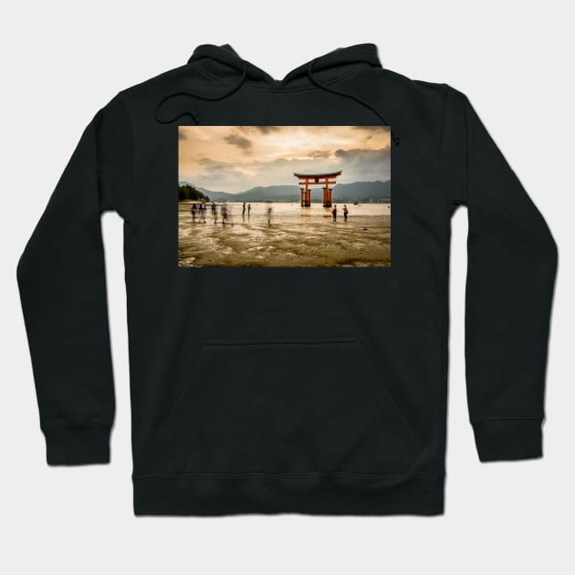 Unique street photography of Itsukushima Torii gate Hoodie by AvonPerception